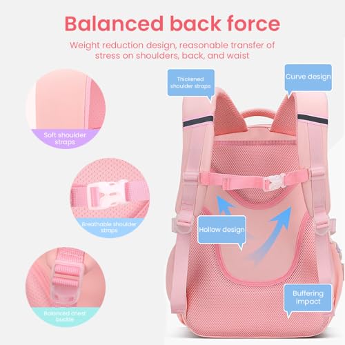 PALAY® Kwaii Lightweight School Backpack for Girls Ideal Kids Aged 6-8 Perfect Travel Camping Burden Relief 2 PCS PALAY® Kwaii Lightweight School Backpack for Girls Ideal Kids Aged 6-8 Perfect Travel Camping Burden Relief 2 PCS